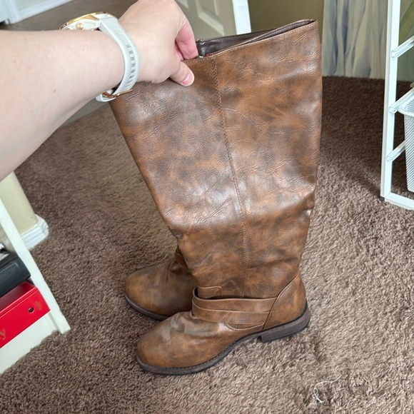 Women’s Journee Collection Lady Riding Boots - Extra Wide Calf size 10 brown - Picture 1 of 5